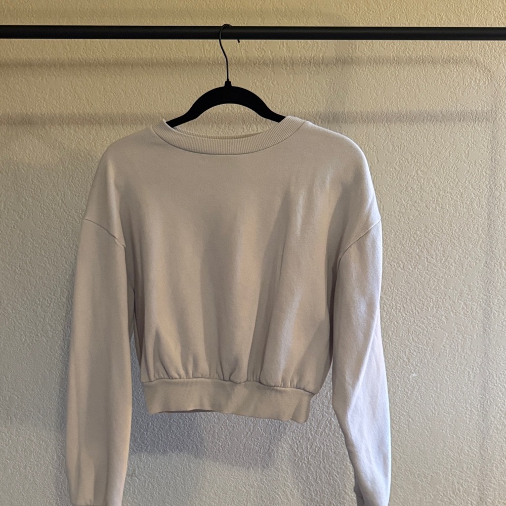 Women's Grey Cropped Crewneck